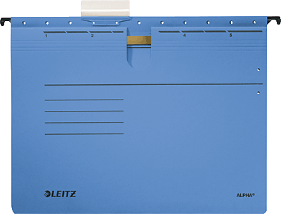 Leitz ALPHA Hängehefter/1984-30-35 A4 blau 250g/qm Inh.5