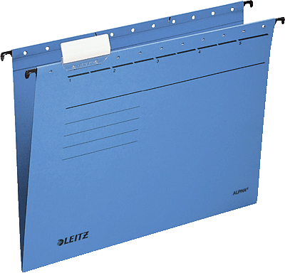 Leitz ALPHA Hängemappe/1985-30-35 A4 blau 230g/qm Inh.5