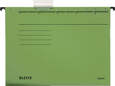 Leitz ALPHA Hängemappe/1985-30-55 A4 grün 250g/qm Inh.5
