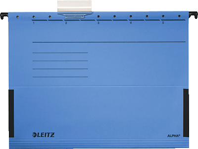 Leitz ALPHA Hängetasche/1986-30-35 A4 blau 250g/qm Inh.5
