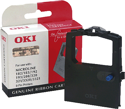 Oki Farbband/09002303 schwarz Nylon ML182