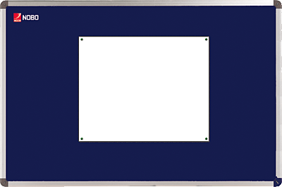 Nobo Textiltafel Elipse/1900916 120x90cm blau Textilfaser