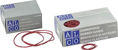 Alco Gummiringe im Karton/746 Ø 85 mm rot Inh.1000 g