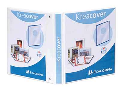 Exacompta Präsentationsringbuch KreaCover A4+/51841E 320x265 mm weiß 38 mm 20 mm