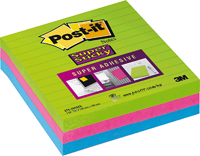 Post-it Haftnotizen Super Sticky/6753SSMX 100x100 cm Inh.210 Blatt