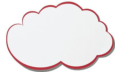FRANKEN  Moderations-Wolken/UMZ WM 14x23cm weiß/rot Inh.20