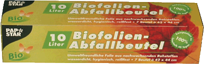 Papstar Bio-Müllbeutel /14177 10 l transparent 25 my Inh.7
