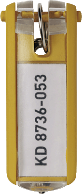 Durable Schlüsselanhänger KEY CLIP/1957-04 gelb Inh.6