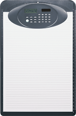 Ecobra Schreibplatte mit Solarrechner/792251 L350xB230xH30 mm schwarz