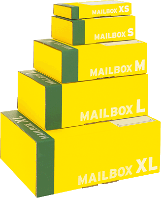 Smartboxpro Versandkarton MAIL-PACK XS/141310193 250 x 155 x 38mm gelb/anthrazit