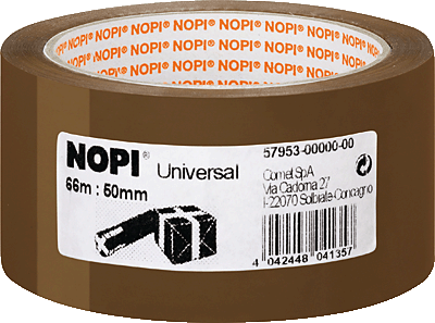 Nopi Packbänder Universal, PP, braun/57953 50 mm x 66 m