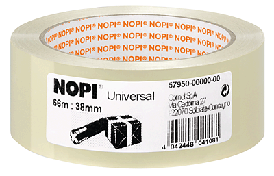Nopi Klebebänder Universal, PP, transparent/57950 38 mm x 66 m