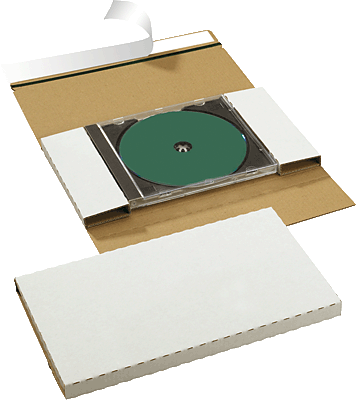 Smartboxpro CD/DVD-CASE einzeln /146180161 228x130x17 mm weiß ohne Fenster