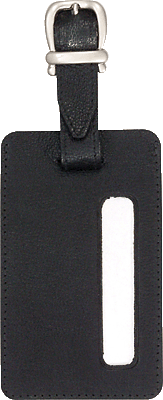 Alassio Kofferanhänger/43118 ca. 11,5 x 7 cm schwarz Echt Leder 20 g