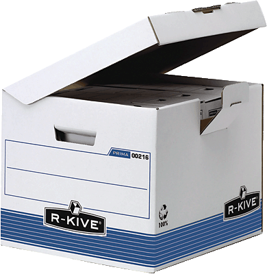 Fellowes Klappdeckelbox R-Kive Prima Kubus/0021601 B370xH293xT350 mm weiß/blau