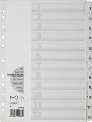 Pagna Register/31005-08 weiß 1-12