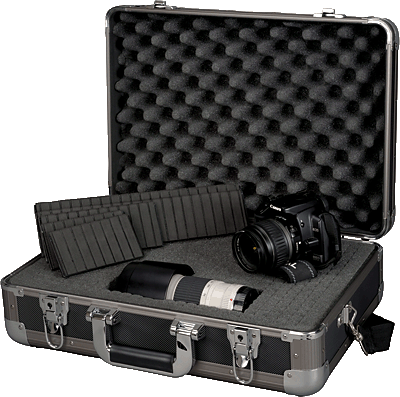 Alu-Multifunktions-Koffer mit Schaumstoffeinlage/45132 ca. 46 x 33 x 16 cm schwarz Aluminium 3000 g