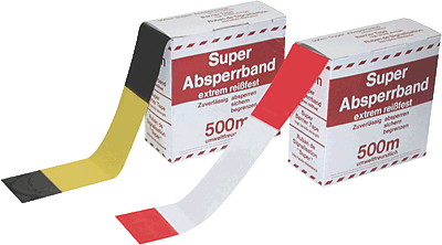 Warn- und Absperrband /46220RT 80mm x 500m rot/weiß