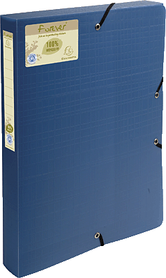 Exacompta Archivbox forever Recycled PP/553572E 330x250x40 mm blau Rücken 40 mm