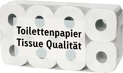 Toilettenpapier, 3-lagig/216839 9,5x12 cm weiß Inh.9