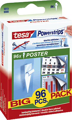 Tesa Powerstrips Poster/58213-00000-02 weiß Inh.96 Strips