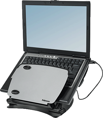 Fellowes Laptopständer Professional Series mit USB Hub/8024602 silber / schwarz