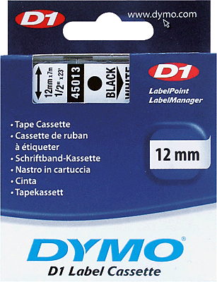 Dymo Schriftbänder D1/S0720530 schwarz/weiß 12mm x 7mm