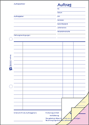 Avery Zweckform Auftragsbuch/1726 DIN A5 hoch weiß sd Inh.3x40 Blatt