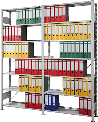 Meta Büro Steck Compact/77574 185 x 100 x 30 cm verzinkt 6  60  Einfachregal