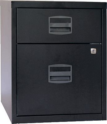 Light Büroschubladenschrank/PFAM1S1F433 H521xB413xT400 mm schwarz