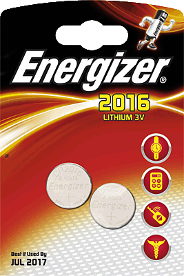 Energizer Spezialzellen / Knopfzellen/626986 CR2016 Inh.2