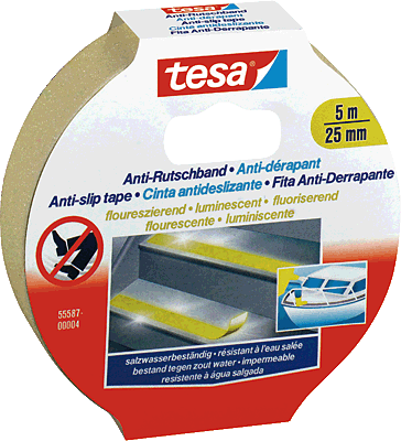 Tesa Anti-Rutschbänder/55587-00004-00 5 m:25 mm fluoreszierend