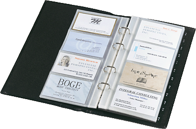 Sigel Visitenkartenbuch/VZ204 90 x 58 mm schwarz für 160 Karten