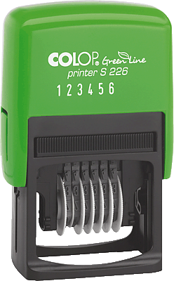 Colop Printer S 226 GREEN LINE Ziffernstempel/105558 4 mm schwarz