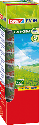 Tesa Film Eco & Clear/57070-00000-00 10 m : 15 mm Inh.10 Rollen