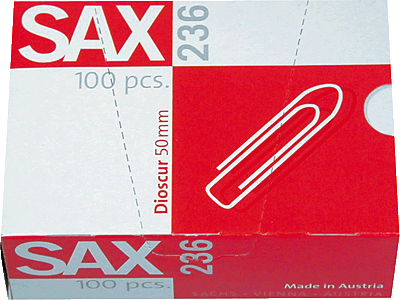 Sax Briefklammern/I-236 50 mm verzinkt Inh.100