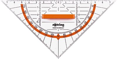 Rotring Geo-Dreieck 16cm transparent mit abnehmbarem Griff/S0903940