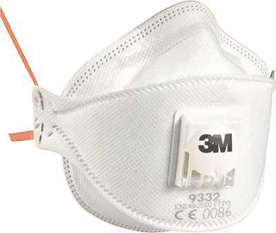 3M Atemschutzmaske Komfort mit Ventil/9332-PT P3 - rot