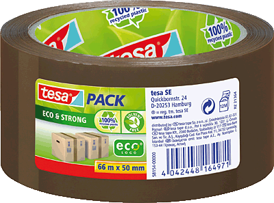 Tesapack Packband Eco & Strong ecoLogo/58154-00000-00 50 mm x 66 m braun