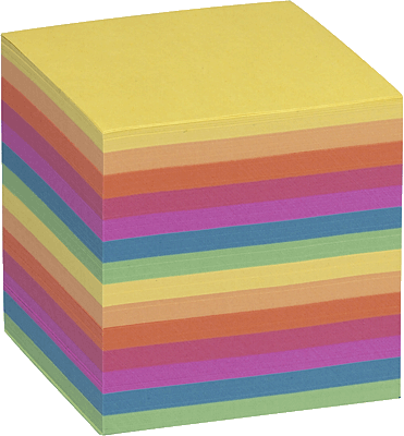 Folia Ersatzpapier f. Zettelbox/9910-E-0 90x90x90 mm bunt