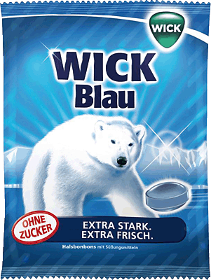 Wick Blau Bonbons/142181 ohne Zucker Inh.75 g