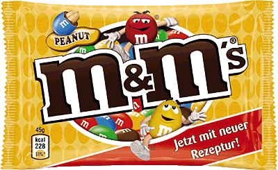 M&M's Peanut/319022 Schokolade mit Erdnüssen M&Ms Inh.45 g