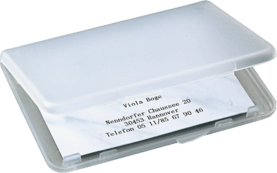 Sigel Visitenkartenbox/VA140 89 x 57 mm transparent, matt Inh.für 25 Karten