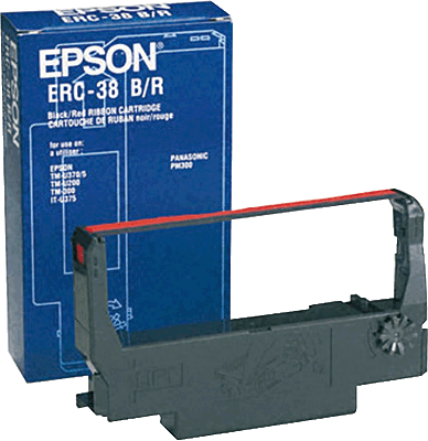 Epson Farbband/ERC38BR schwarz/rot Nylon S015376
