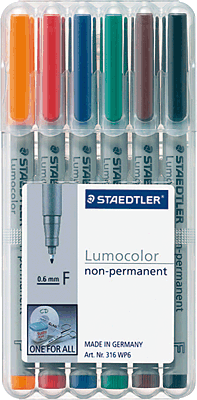 Staedtler Folienschreiber 316/316 WP6 sortiert Inh.6