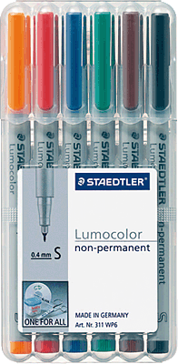 Staedtler Folienschreiber 311/311 WP6 sortiert Inh.6