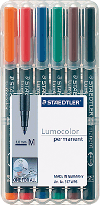 Staedtler Folienschreiber 317/317 WP6 M sortiert Inh.6