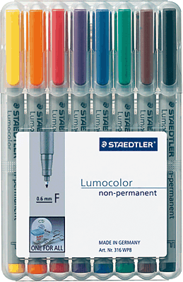 Staedtler Folienschreiber 316/316 WP8 sortiert Inh.8