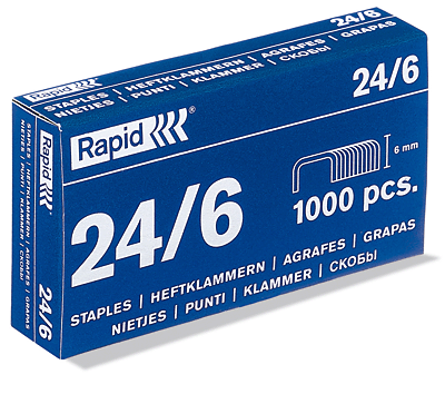 Rapid Heftklammer 24/6 Blue/24855600 verzinkt Inh.1000