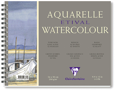 Clairefontaine Aquarellblöcke ETIVAL, rau/96562C 30x40cm rauh 250g